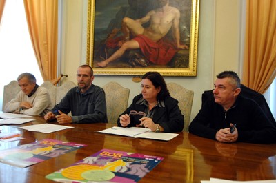 Da destra: Sergio Ansaloni, Fabio Poggi, Greta Barbolini e Mirco Pedretti