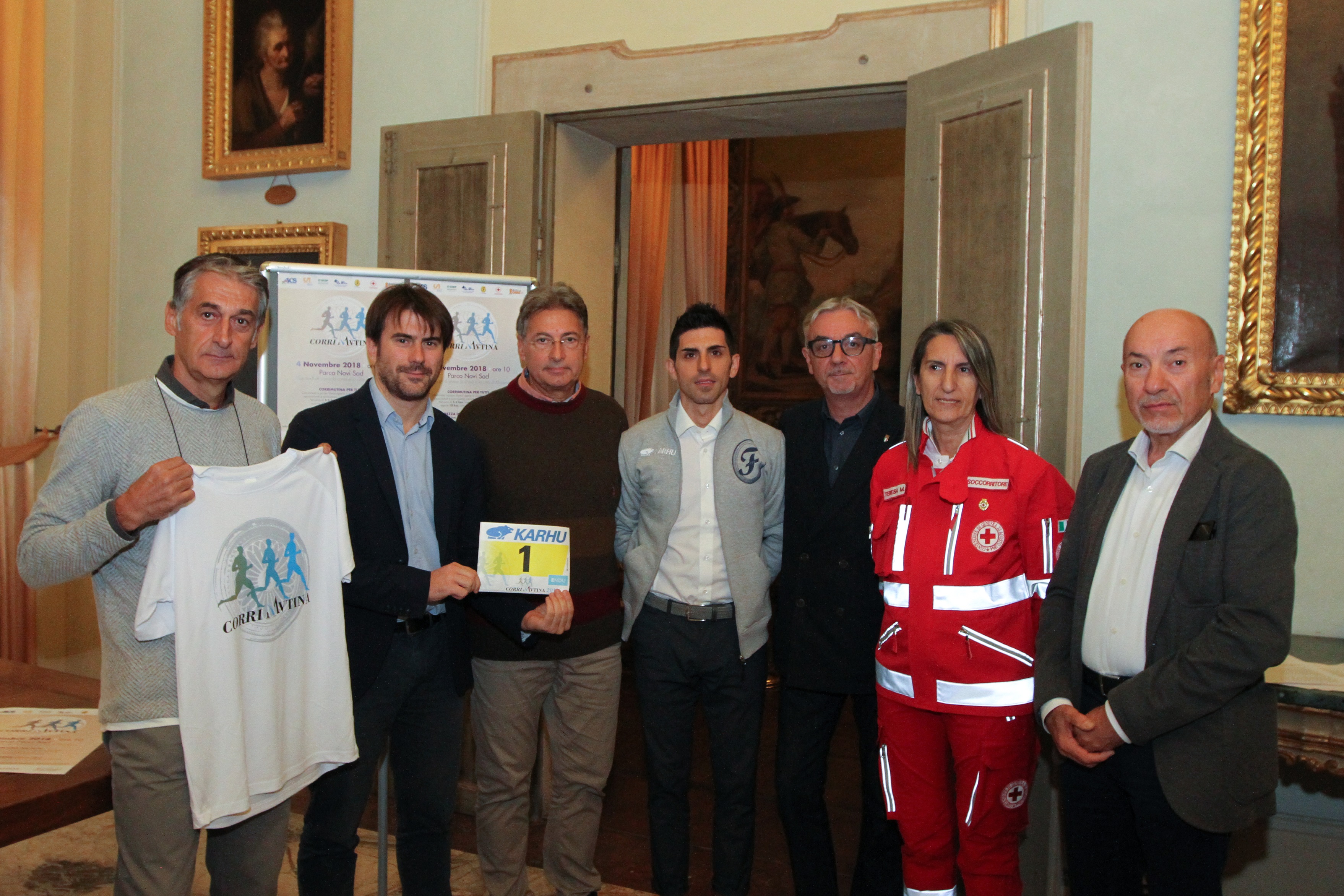 CorriMutina 2018, l'assessore allo Sport Guerzoni con i rappresentanti del comitato organizzatore