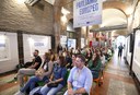 Delegazione di studenti in Galleria Europa