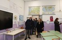 Il sindaco Mezzetti e gli assessori durante la visita agli spazi rinnovati