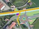 Immagine di progetto della nuova rotatoria  prevista tra via Leonardo e via D'Avia Sud